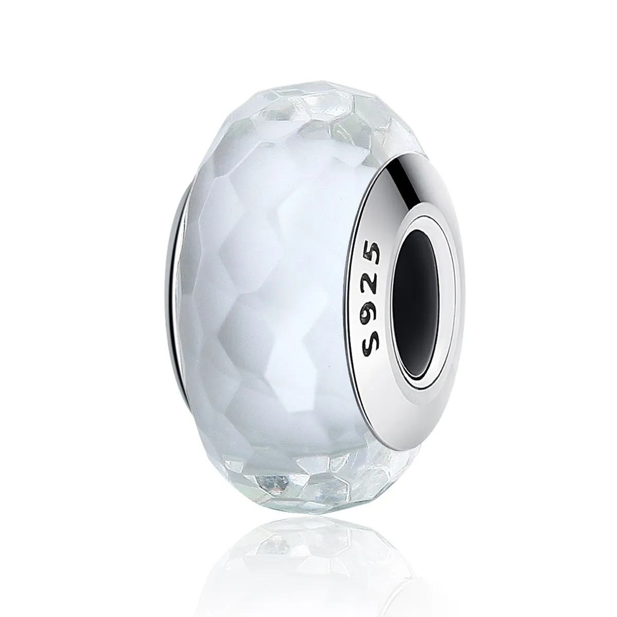 Faceted Glass & Sterling Silver Spacer Charm sold by Zulily