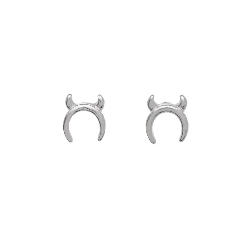 Sterling Silver Cheeky Devil Stud Earrings sold by Zulily