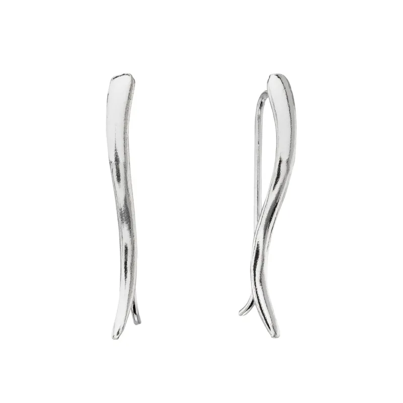 Sterling Silver Minimalist Curved Threader Earrings sold by Zulily