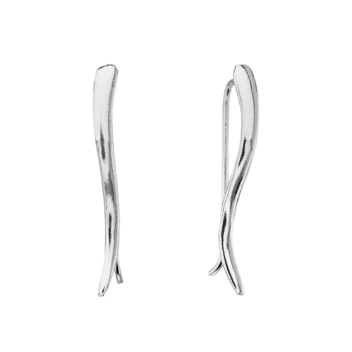 Sterling Silver Minimalist Curved Threader Earrings sold by Zulily