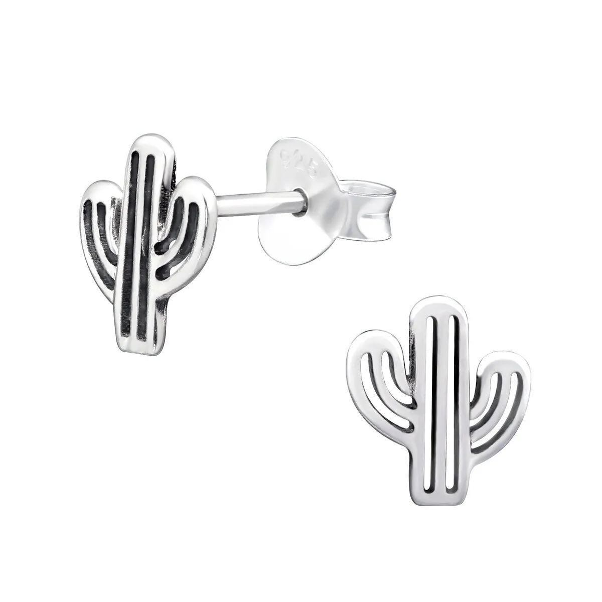 Sterling Silver Cactus Cut-Out Stud Earrings sold by Zulily