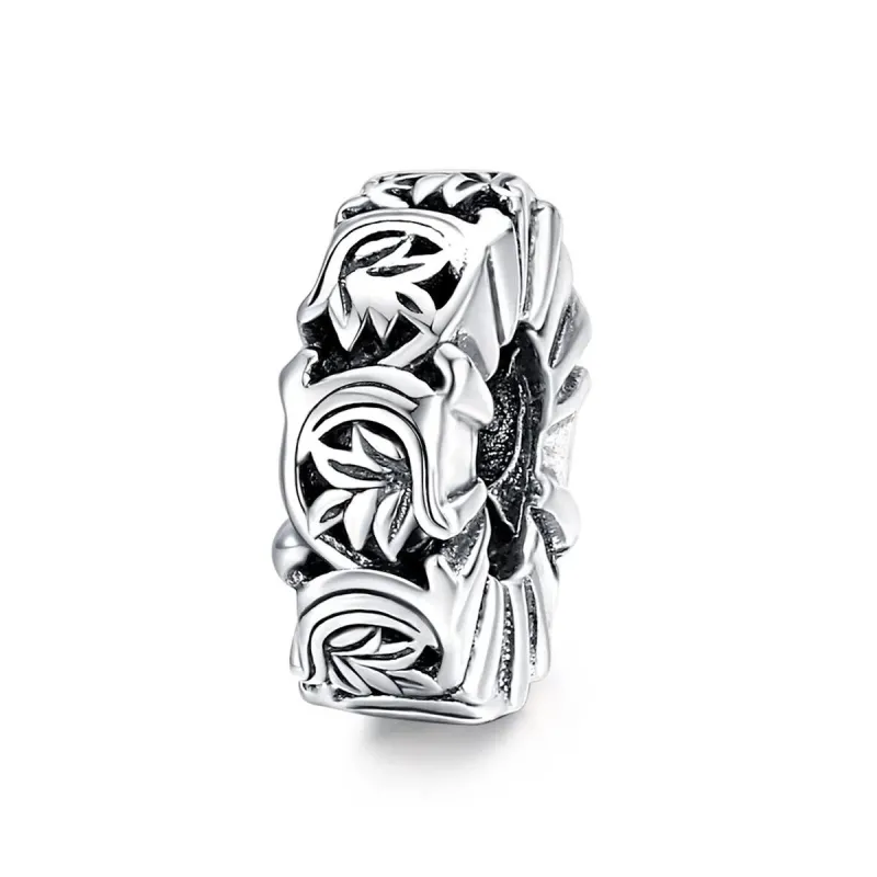 Sterling Silver Leaves & Vines Bracelet Spacer Charm sold by Zulily