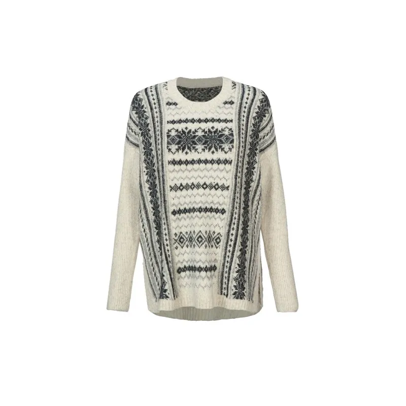 cabi Gray And Ivory Chalet Pullover Sweater sold by Zulily