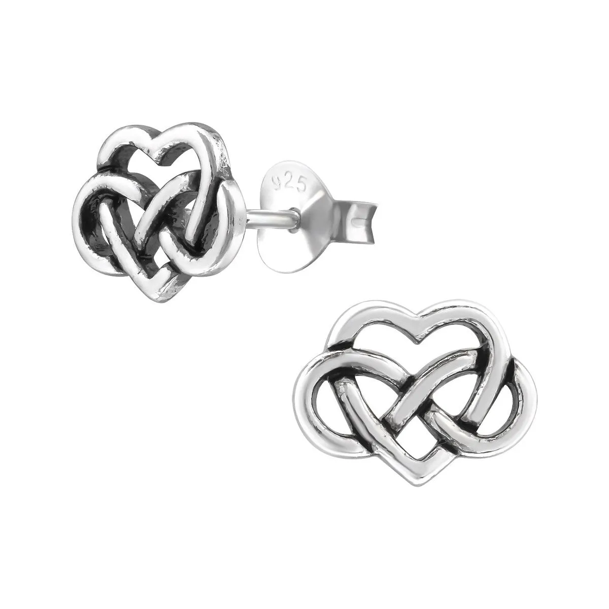 Sterling Silver Celtic Heart Stud Earrings sold by Zulily