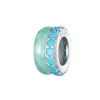 Cubic Zirconia & Sterling Silver Dual-Pavé Rondelle Charm sold by Zulily