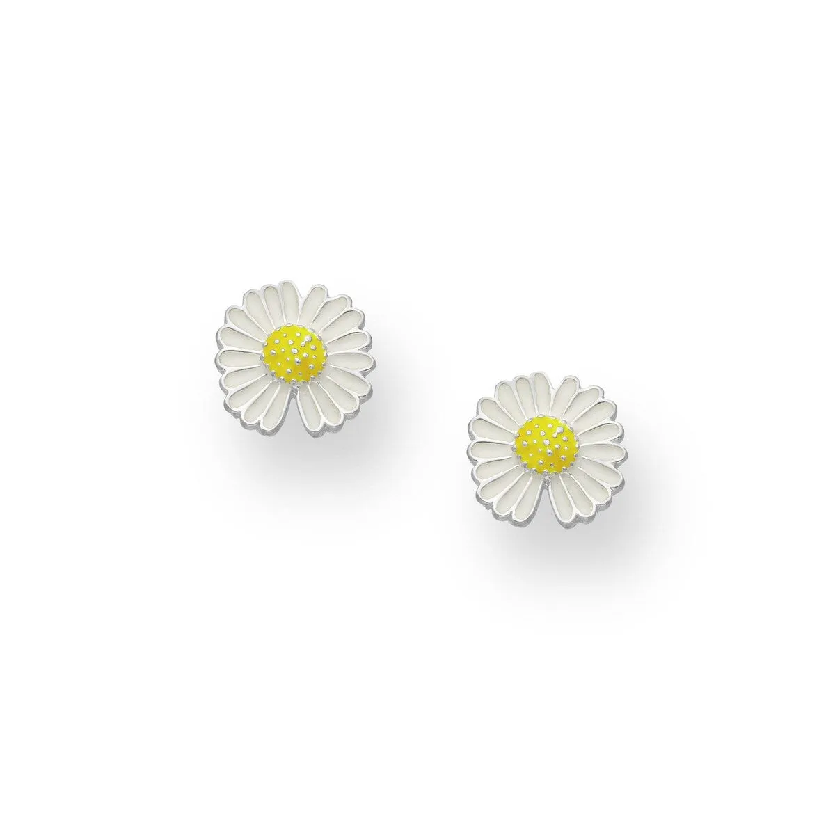 Sterling Silver White Daisy Stud Earrings sold by Zulily