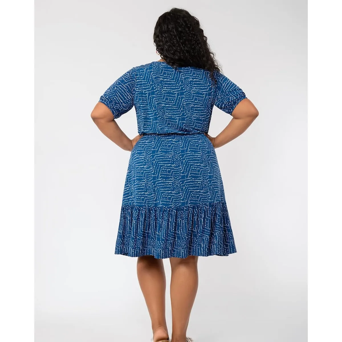Leota Women's Chelsea Faux Wrap Dress Blue Size 3X sold by Zulily product image thumbnail 3