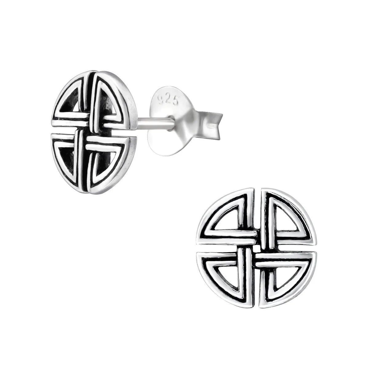 Sterling Silver Circular Celtic Stud Earrings sold by Zulily