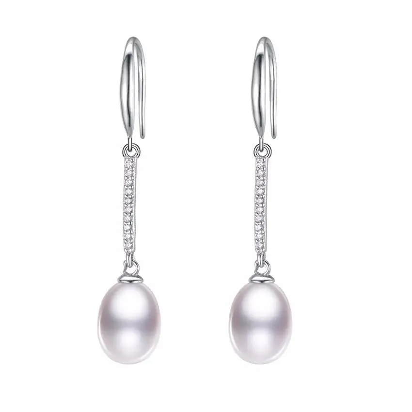 Freshwater Cultured Pearl & Cubic Zirconia Bar Drop Earrings sold by Zulily