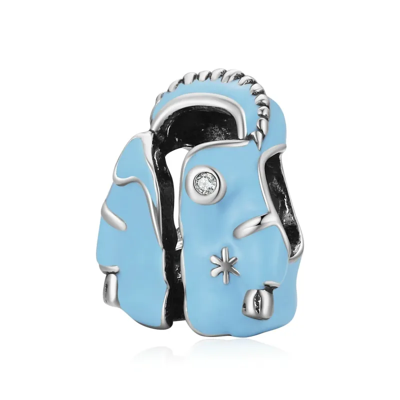 Light Blue Enamel & Sterling Silver Parka Charm sold by Zulily