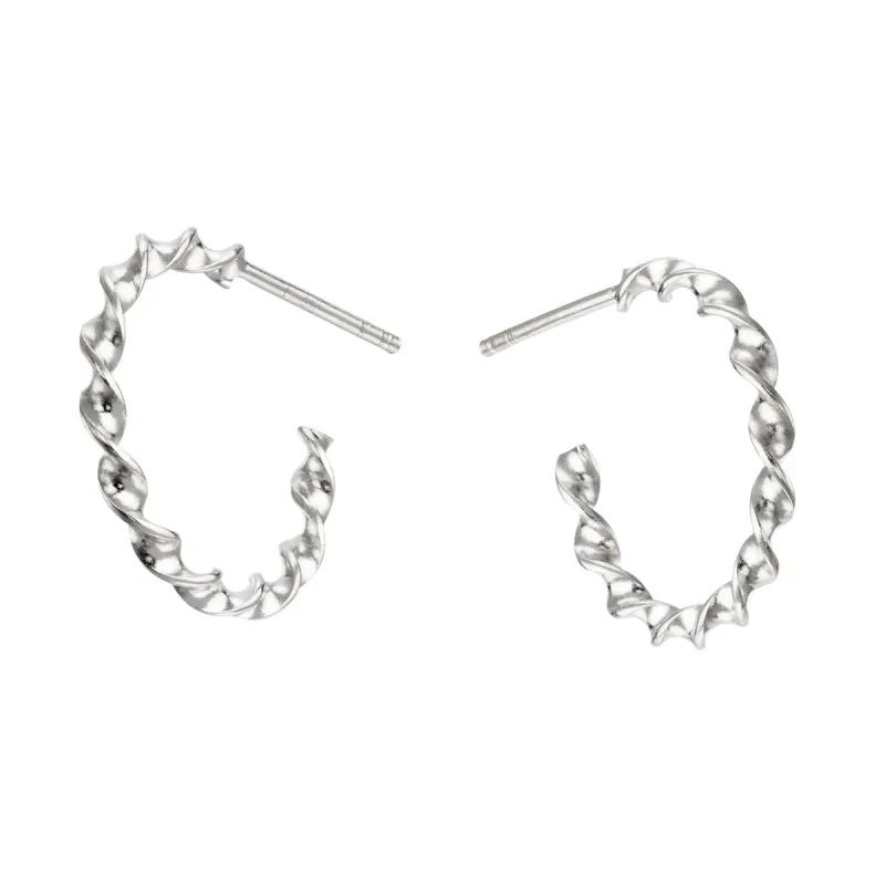 Sterling Silver Twisted Hoop Earrings sold by Zulily