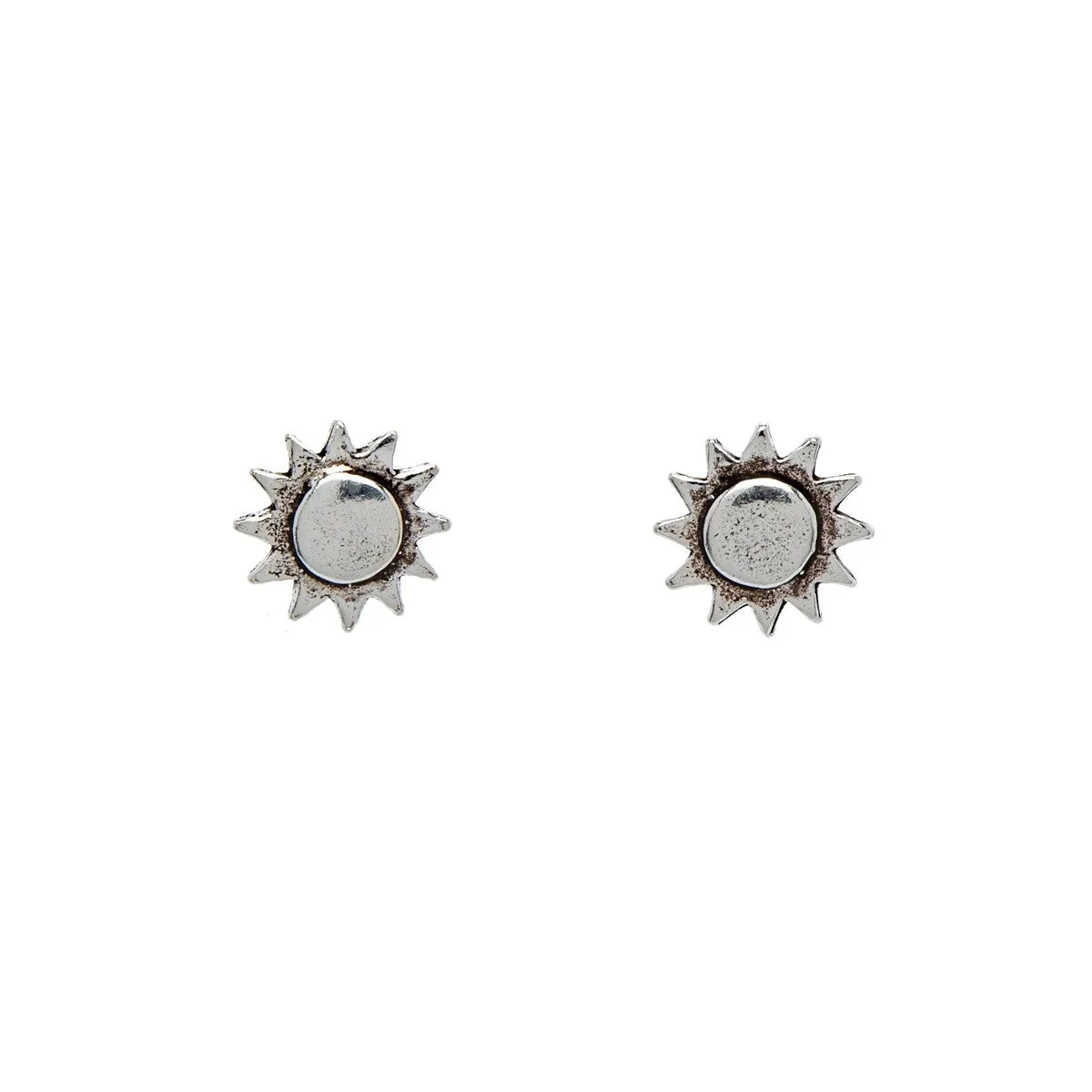 Sterling Silver Sun Stud Earrings sold by Zulily