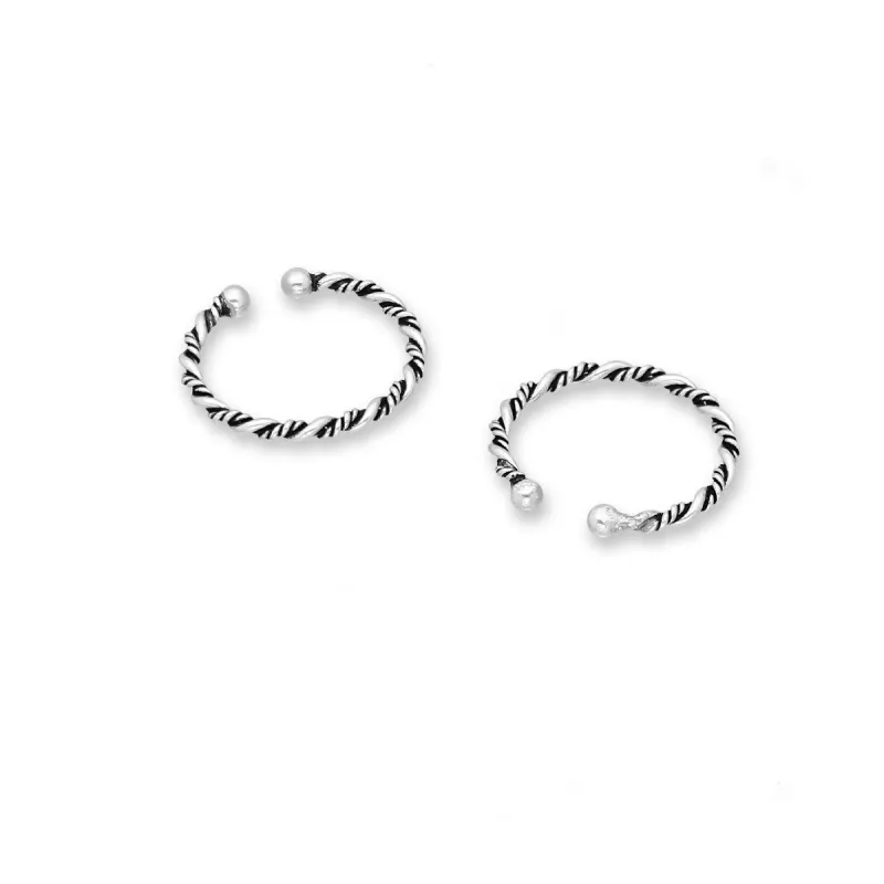 Sterling Silver Oxidized Lined Ear Cuffs sold by Zulily