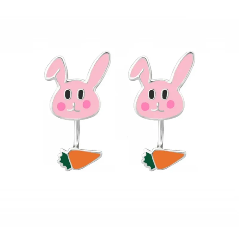 Pink Bunny Carrot Sterling Silver Ear Jackets sold by Zulily