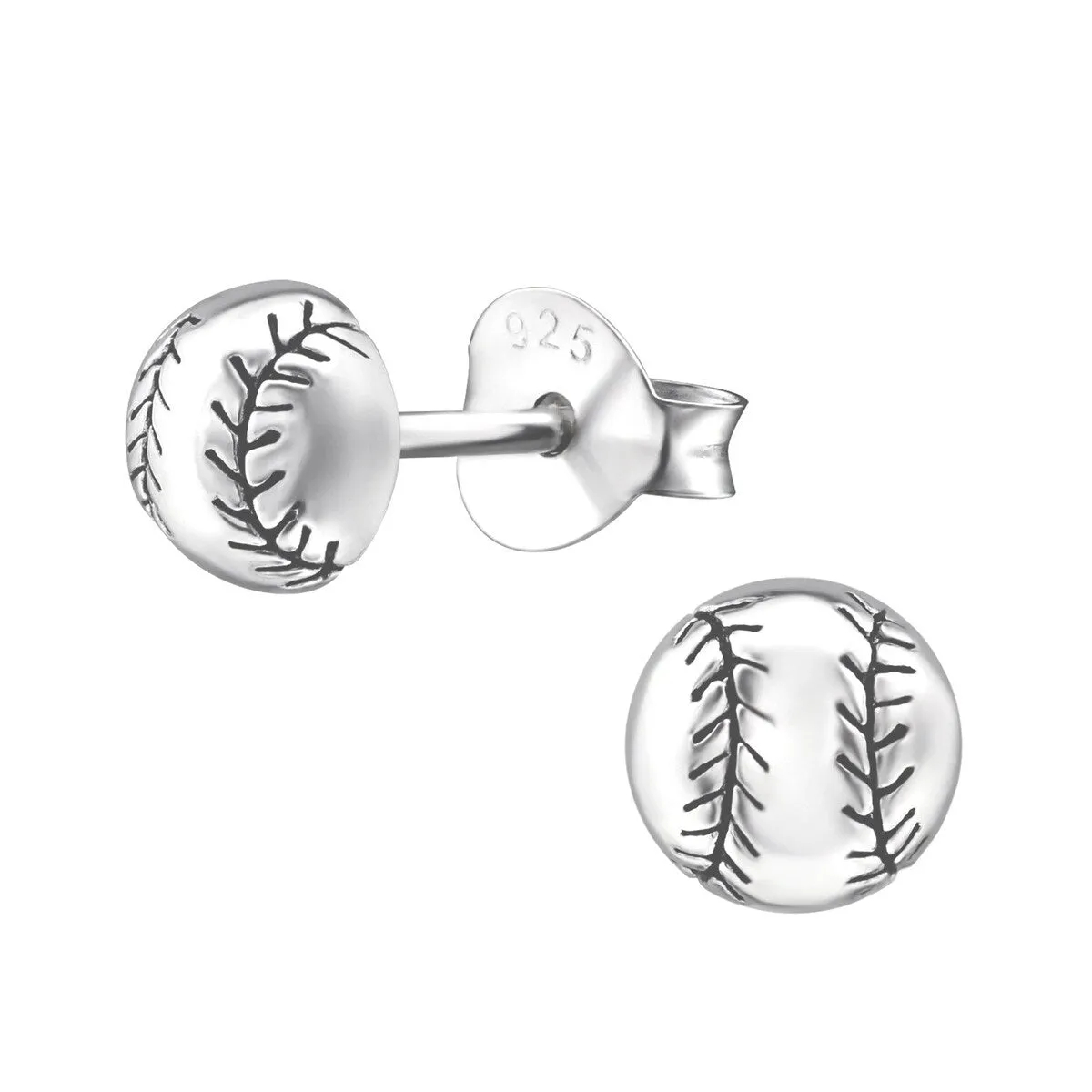 Sterling Silver Baseball Stud Earrings sold by Zulily