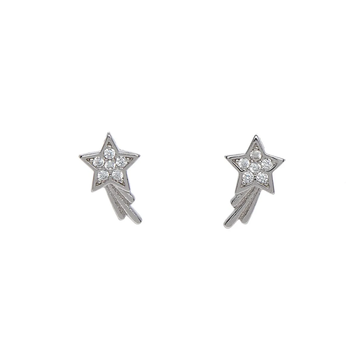 Sterling Silver Cubic Zirconia Shooting Star Stud Earrings sold by Zulily