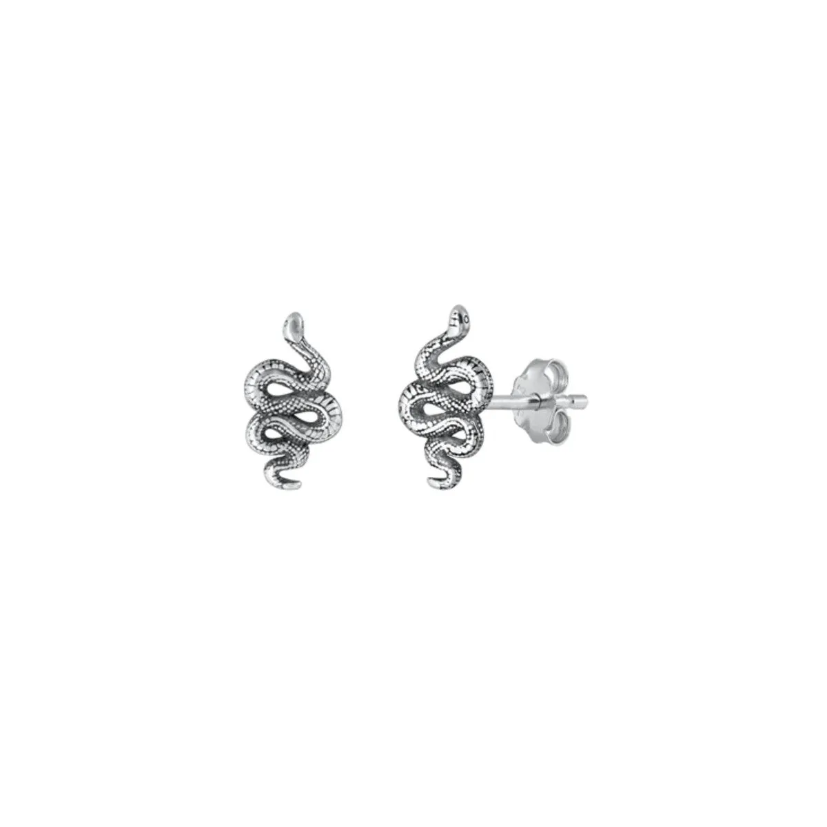 Sterling Silver Snake Stud Earrings sold by Zulily