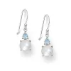 Sterling Silver Moonstone Blue Topaz Circular Drop Earrings sold by Zulily
