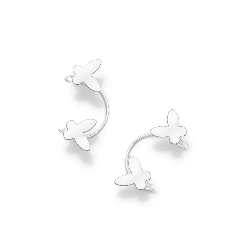 Sterling Silver Butterfly Ear Cuffs sold by Zulily