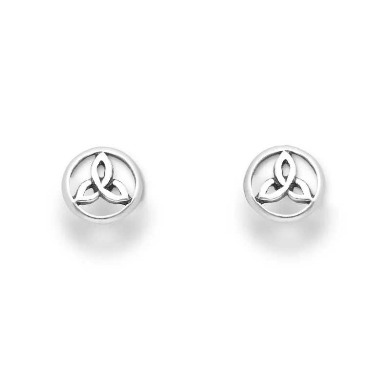 Sterling Silver Circular Celtic Trinity Stud Earrings sold by Zulily