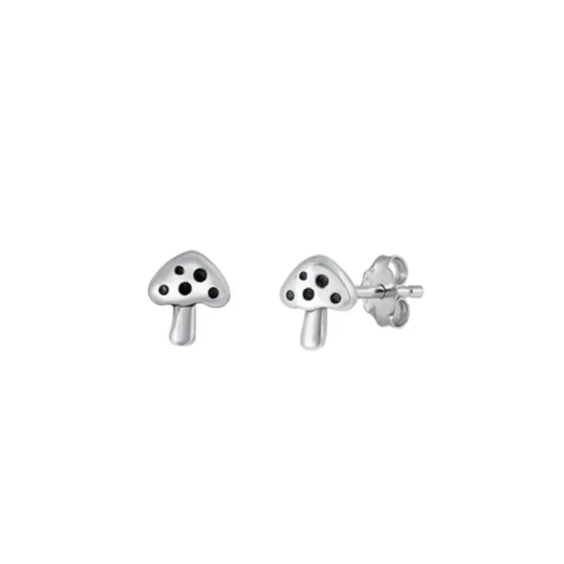 Sterling Tiny Mushroom Stud Earrings sold by Zulily