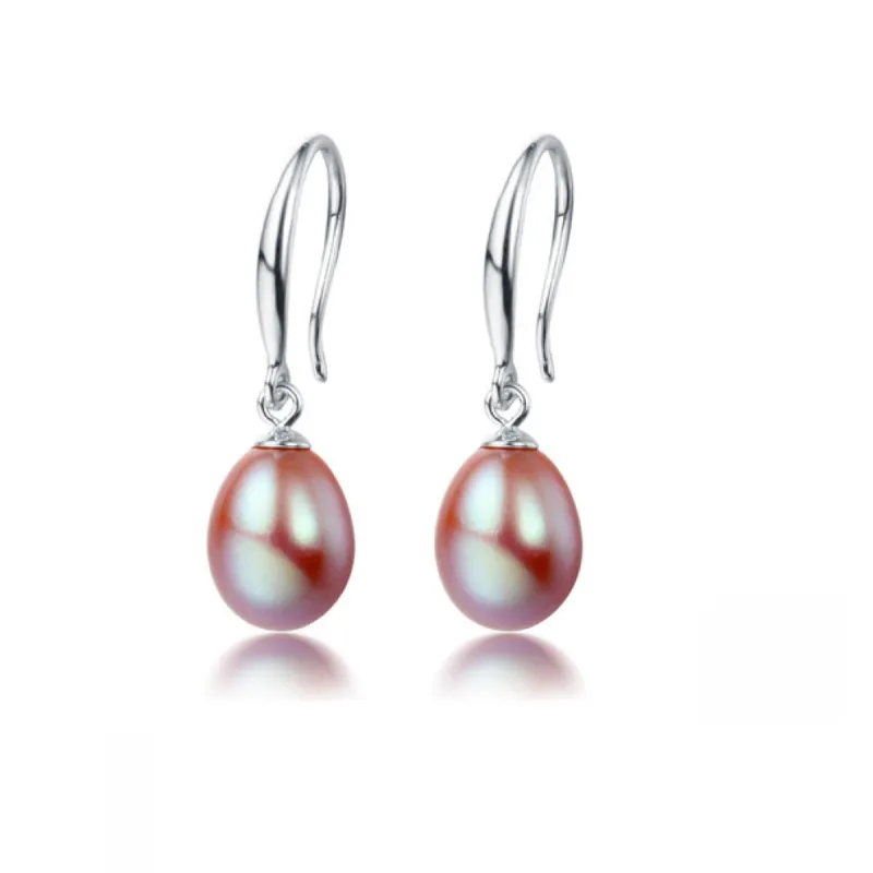 Sterling Silver Clustered CZ & Peach Freshwater Teardrop Pearl Drop Earrings sold by Zulily