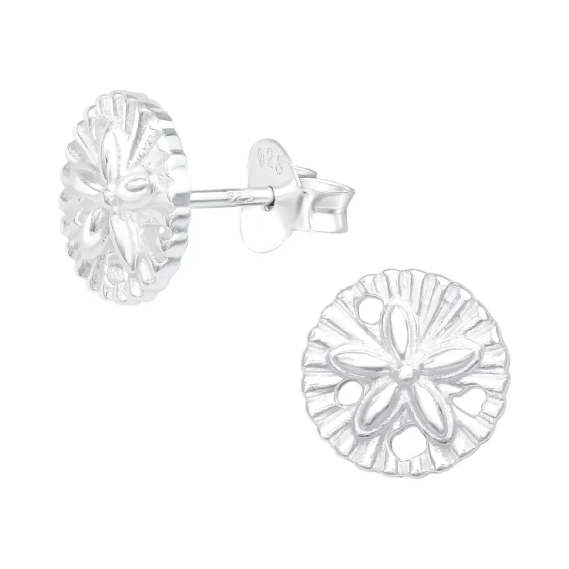 Sterling Silver Sand Dollar Stud Earrings sold by Zulily
