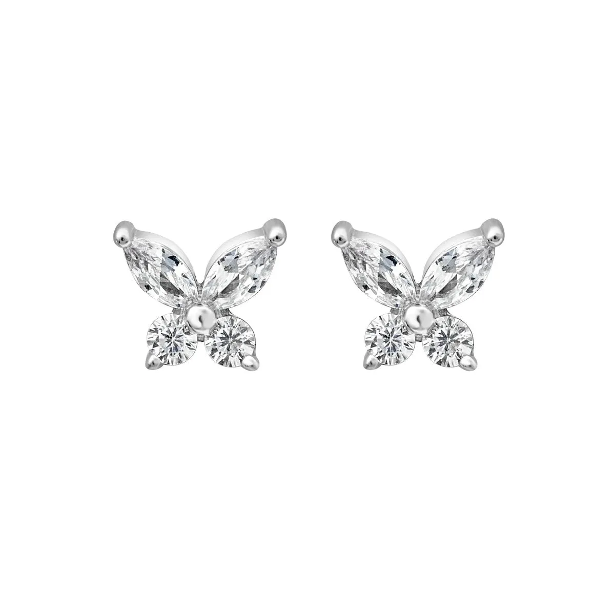 Sterling Silver Cubic Zirconia Butterfly Stud Earrings sold by Zulily