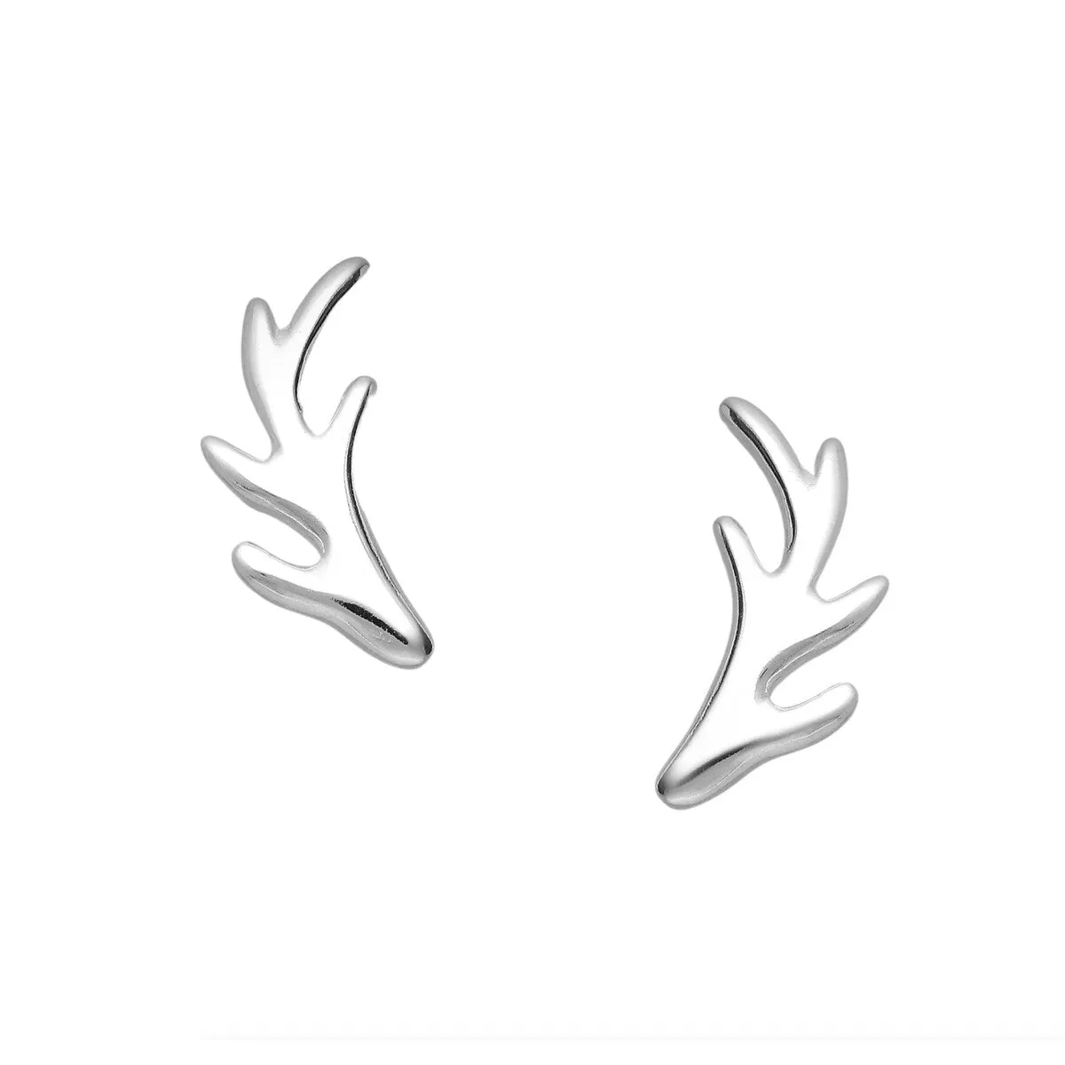Sterling Silver Antler Stud Earrings sold by Zulily