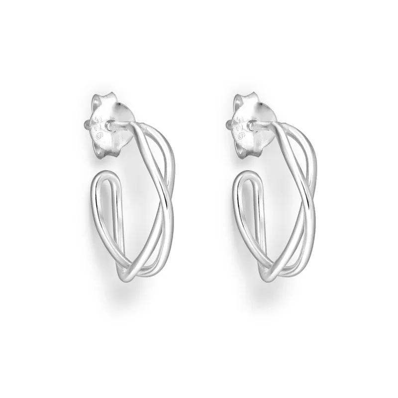 Sterling Silver Twisted Hoop Earrings sold by Zulily