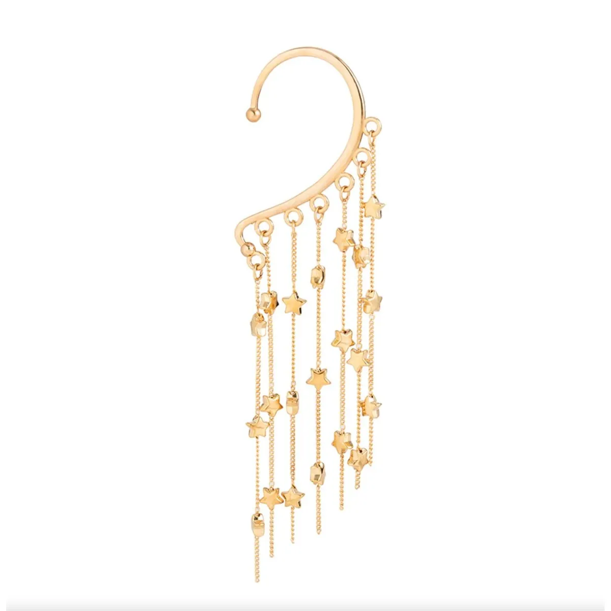 Goldtone Stars Chain Drop Ear Cuff sold by Zulily product image thumbnail 2