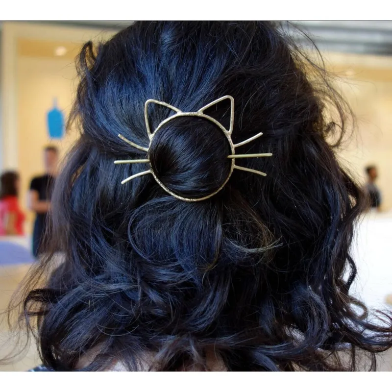 Goldtone Cat Hair Pin sold by Zulily