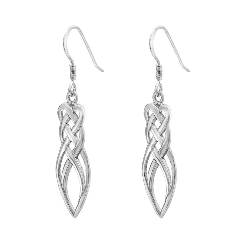 Sterling Silver Celtic Endless Knot Drop Earrings sold by Zulily