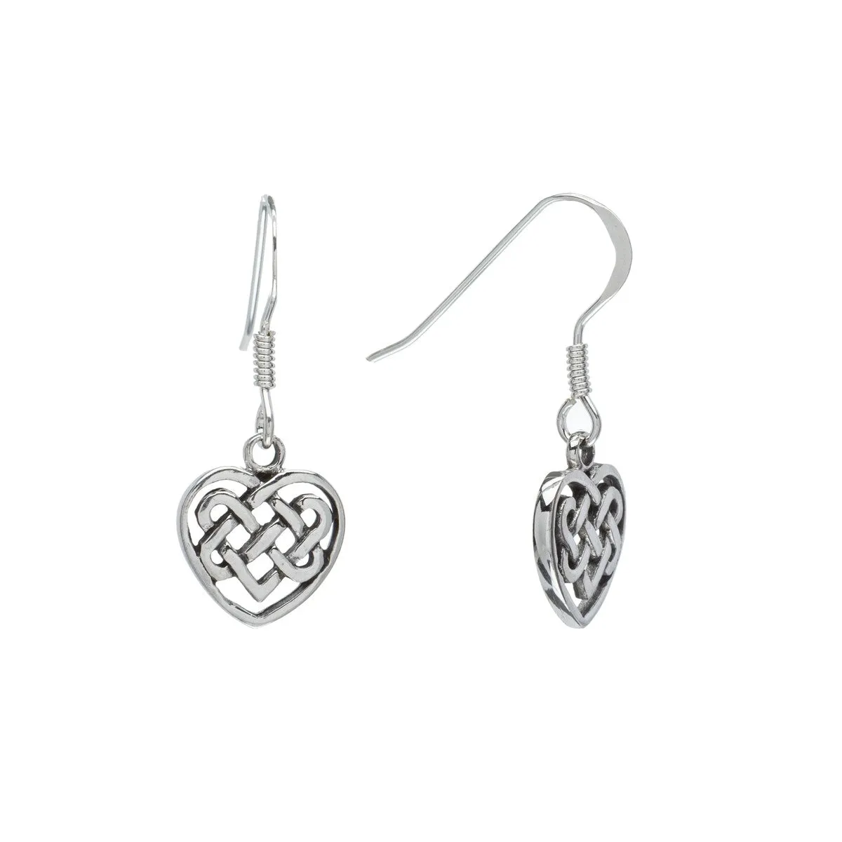 Sterling Silver Celtic Woven Heart Drop Earrings sold by Zulily