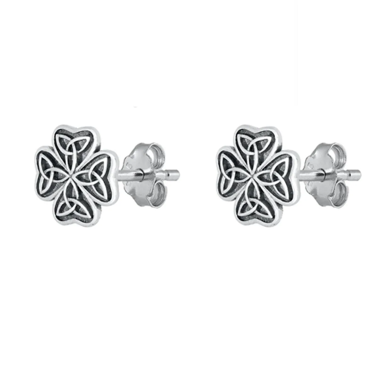 Sterling Silver Oxidized Celtic Stud Earrings sold by Zulily