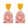 Yellow Orange Patterned Drop Earrings sold by Zulily