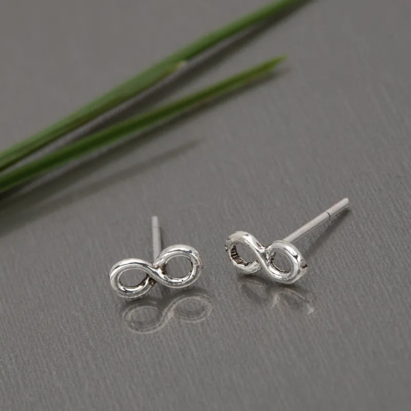 Sterling Silver Infinity Stud Earrings sold by Zulily