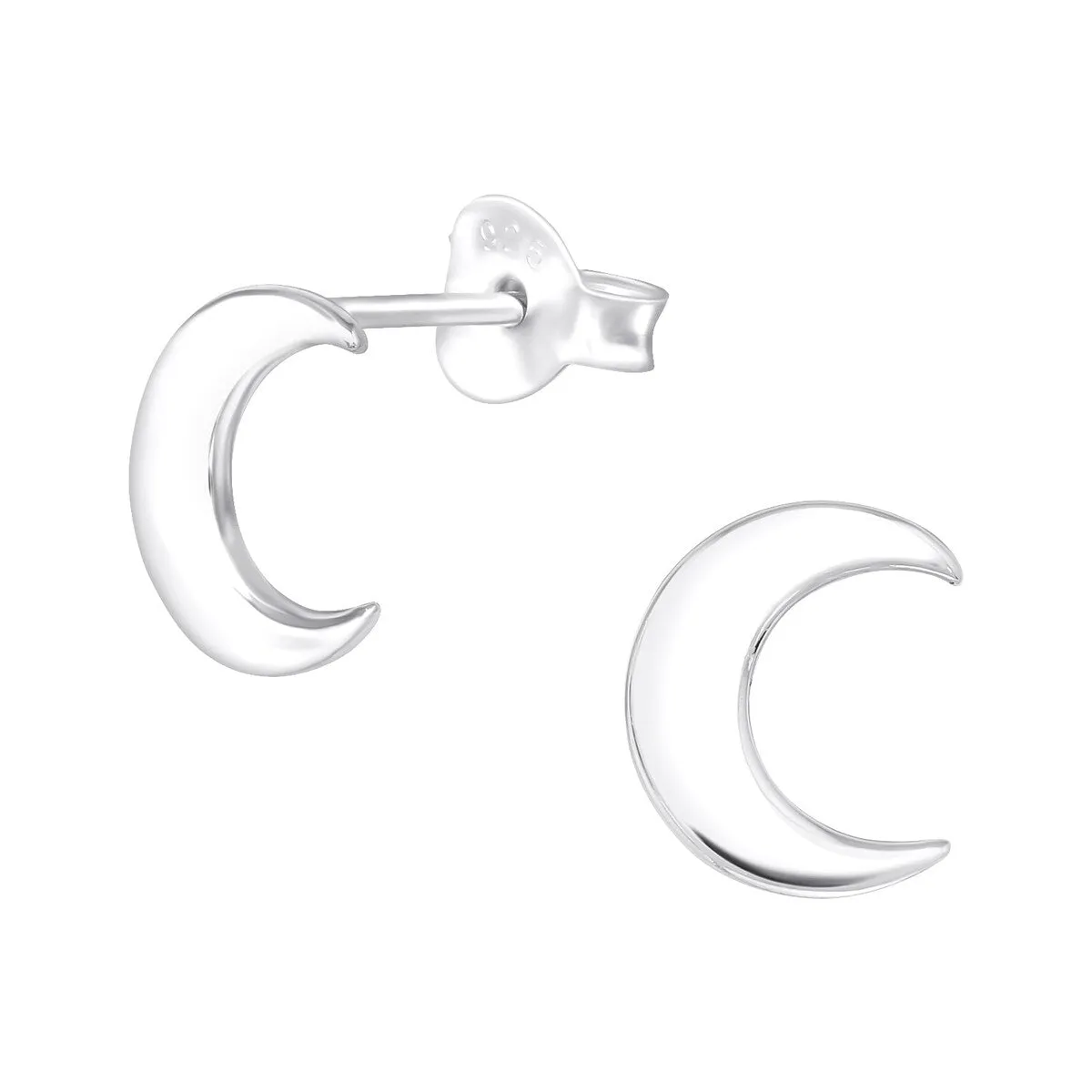 Sterling Silver Crescent Moon Stud Earrings sold by Zulily