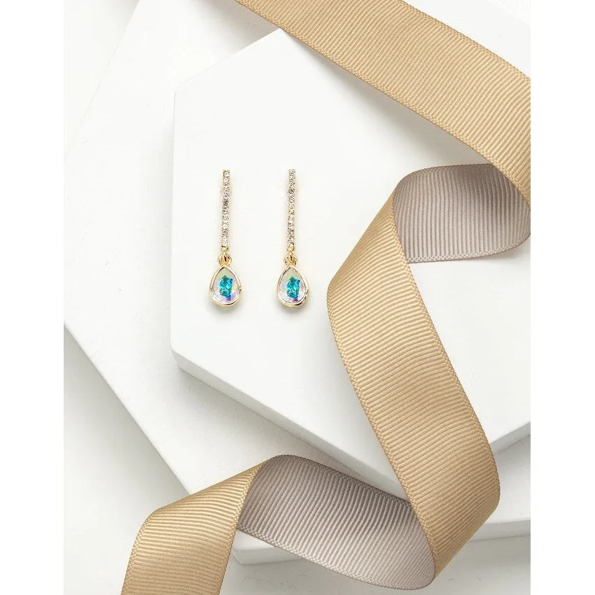 Pave Crystal Bar & Teardrop Earrings sold by Zulily product image thumbnail 2