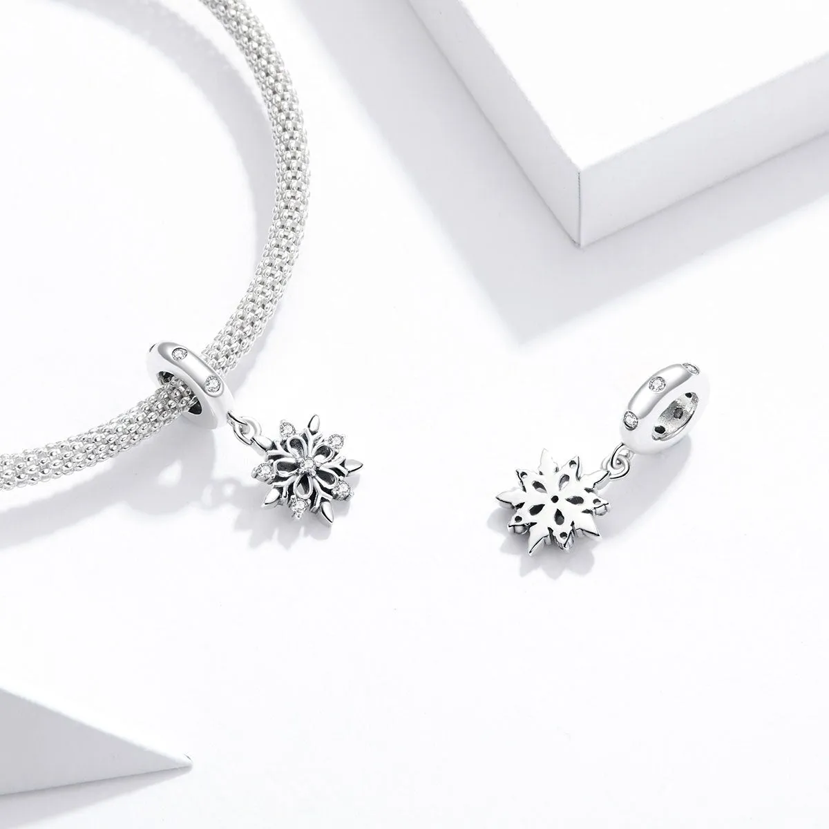 Sterling Silver Simple Snowflake Charm sold by Zulily product image thumbnail 3