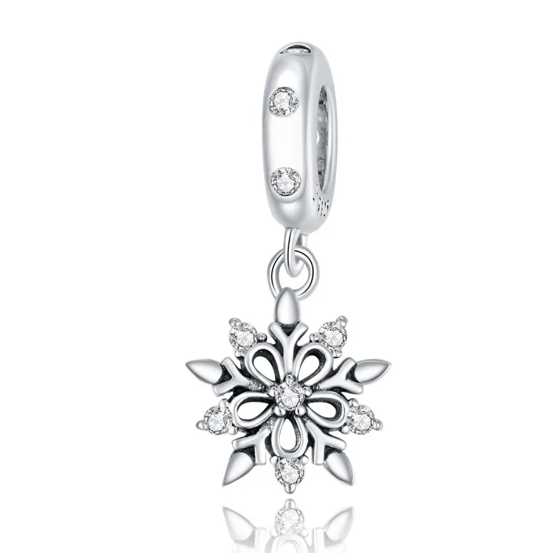 Sterling Silver Simple Snowflake Charm sold by Zulily