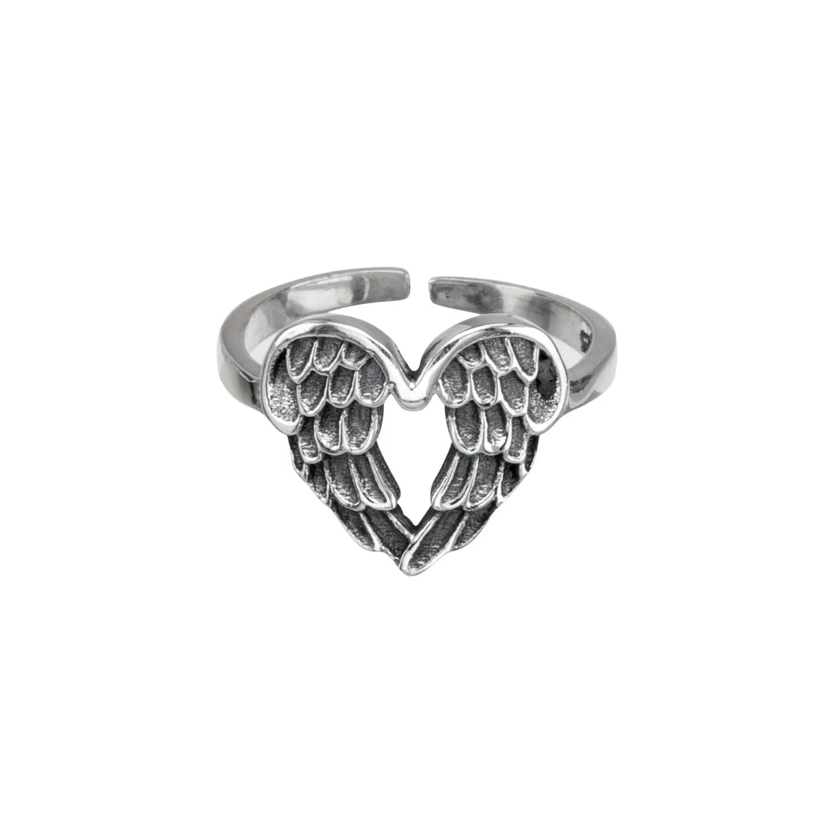 Sterling Silver Angel Wing Heart Toe Ring sold by Zulily