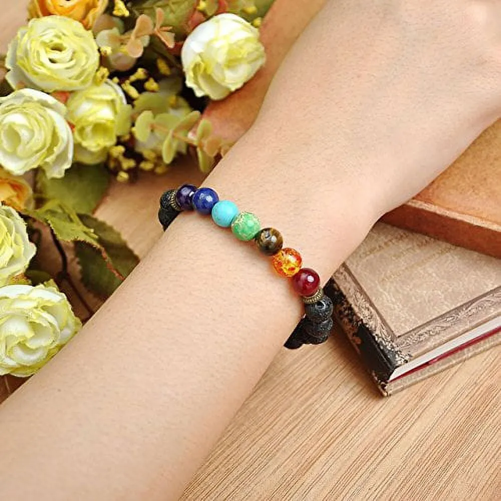 Amy and Annette Genuine Chakra Healing Natural Stone 7 Bead Bracelet sold by Zulily product image thumbnail 2