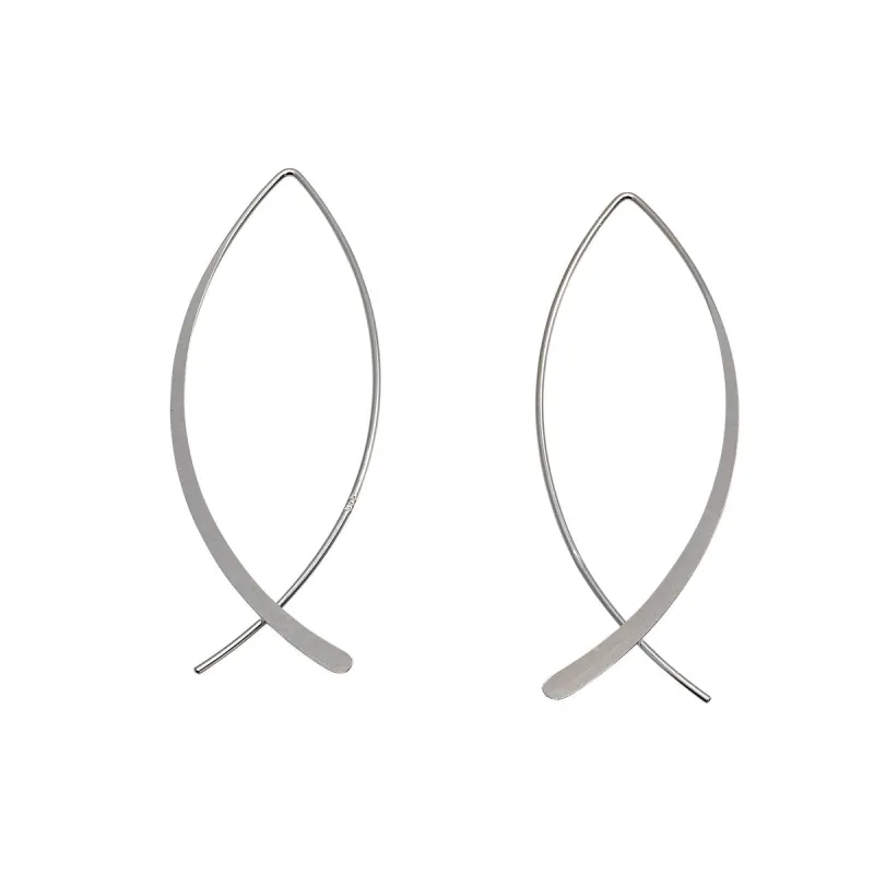 Sterling Silver Long Fish Threader Earrings sold by Zulily