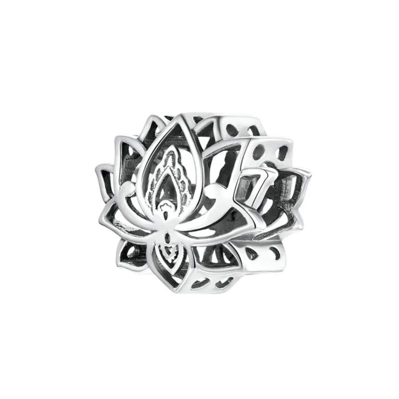 Sterling Silver Lotus Charm sold by Zulily