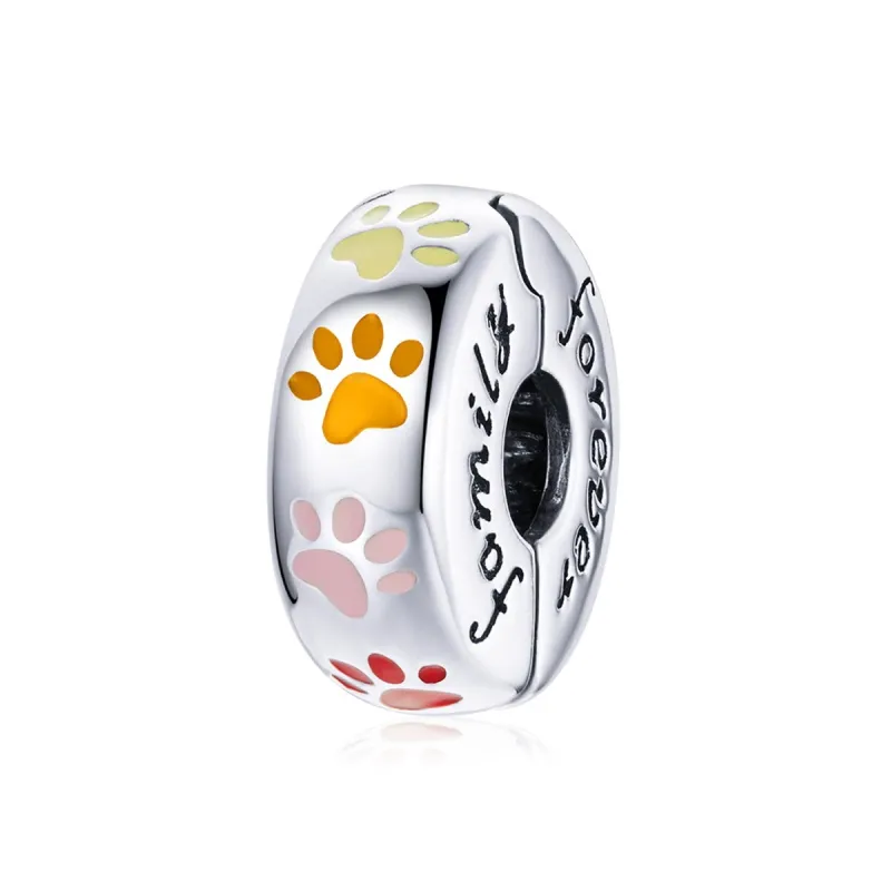 Sterling Silver 'Family' Paw Spacer Charm sold by Zulily