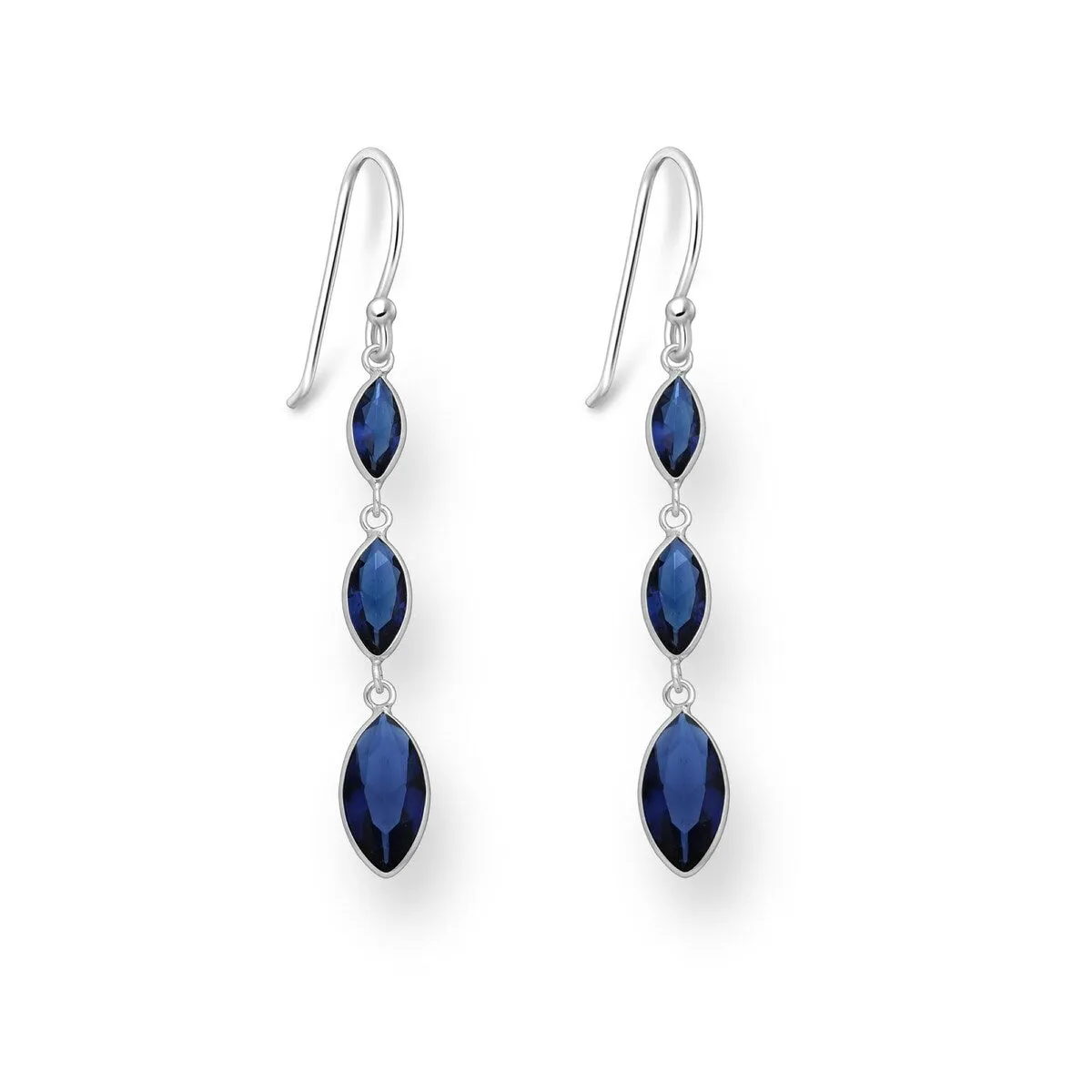 Cubic Zirconia & Sterling Silver Triple Marquis Drop Earrings sold by Zulily