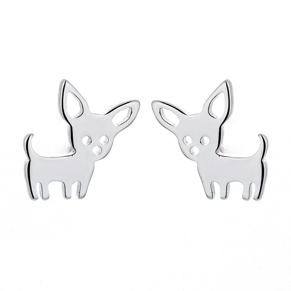 Sterling Silver Chihuahua Dog Earrings sold by Zulily product image thumbnail 3