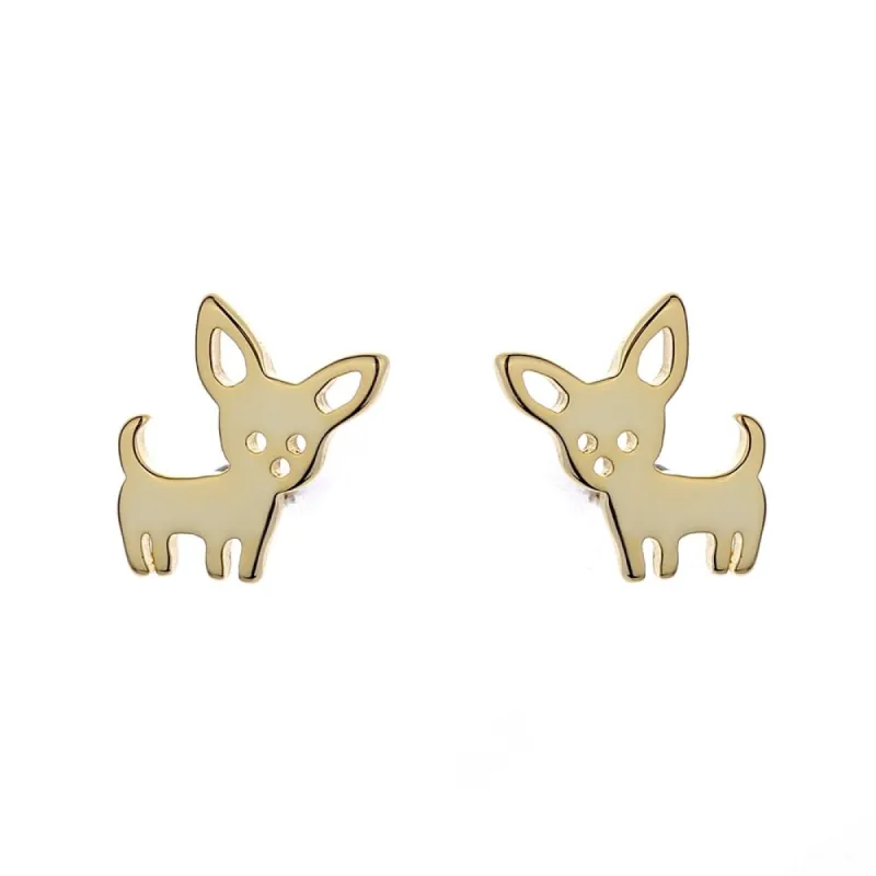 Sterling Silver Chihuahua Dog Earrings sold by Zulily