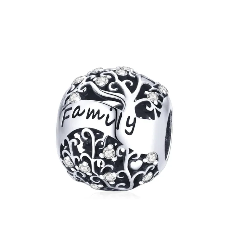 Sterling Silver Cubic Zirconia Vines Family Charm Bead sold by Zulily